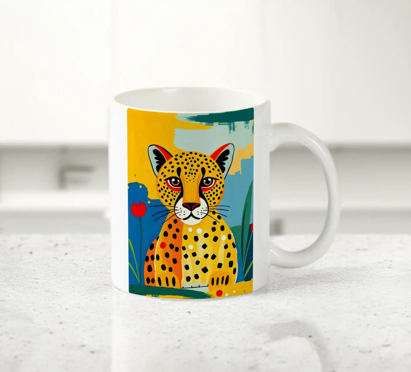 CHEETAH Keramik Tasse von ARTOMATIC