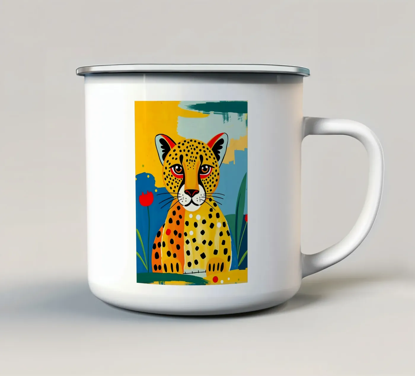 CHEETAH enamel mug by ARTOMATIC