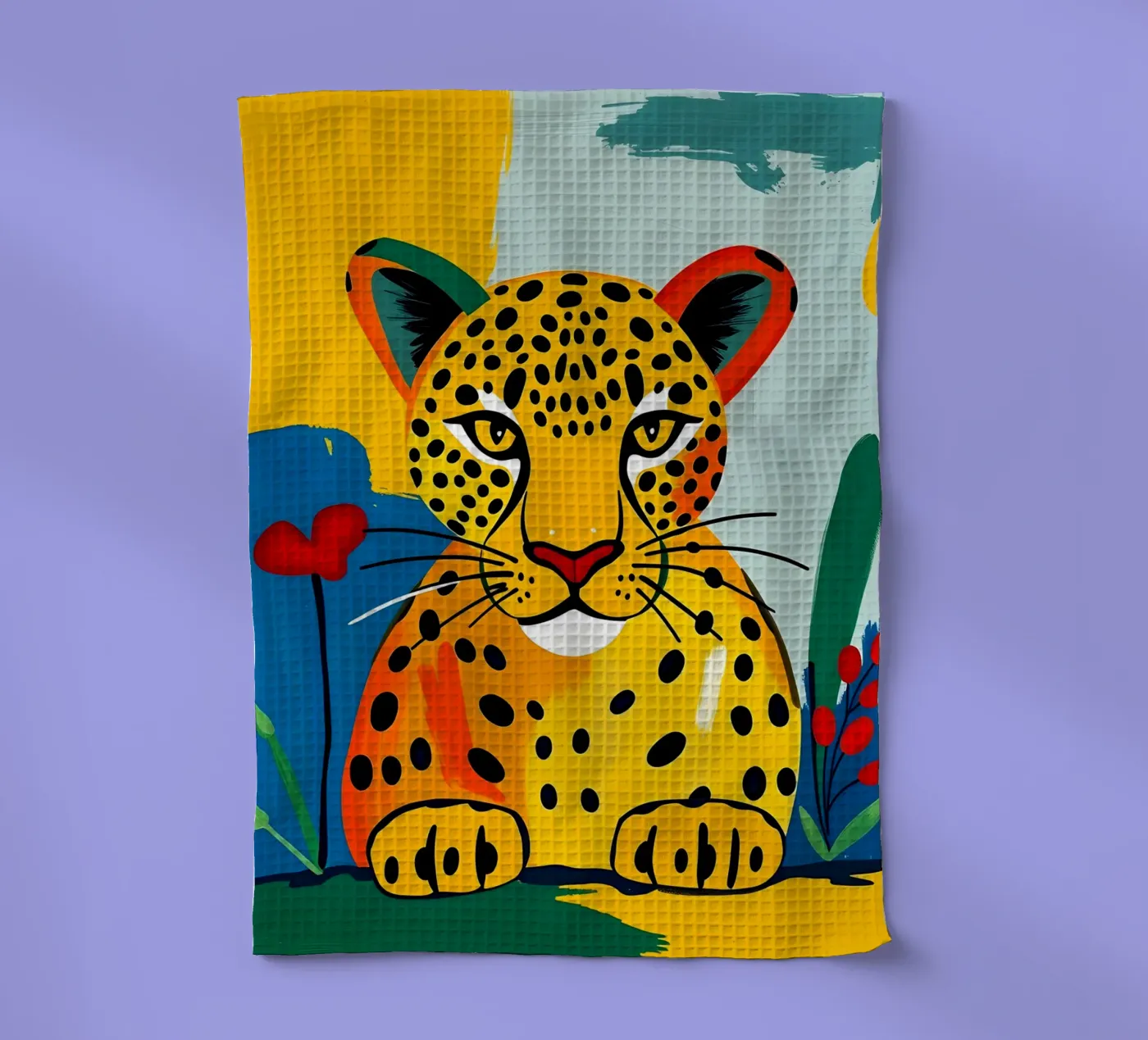 LEOPARD theedoek van ARTOMATIC