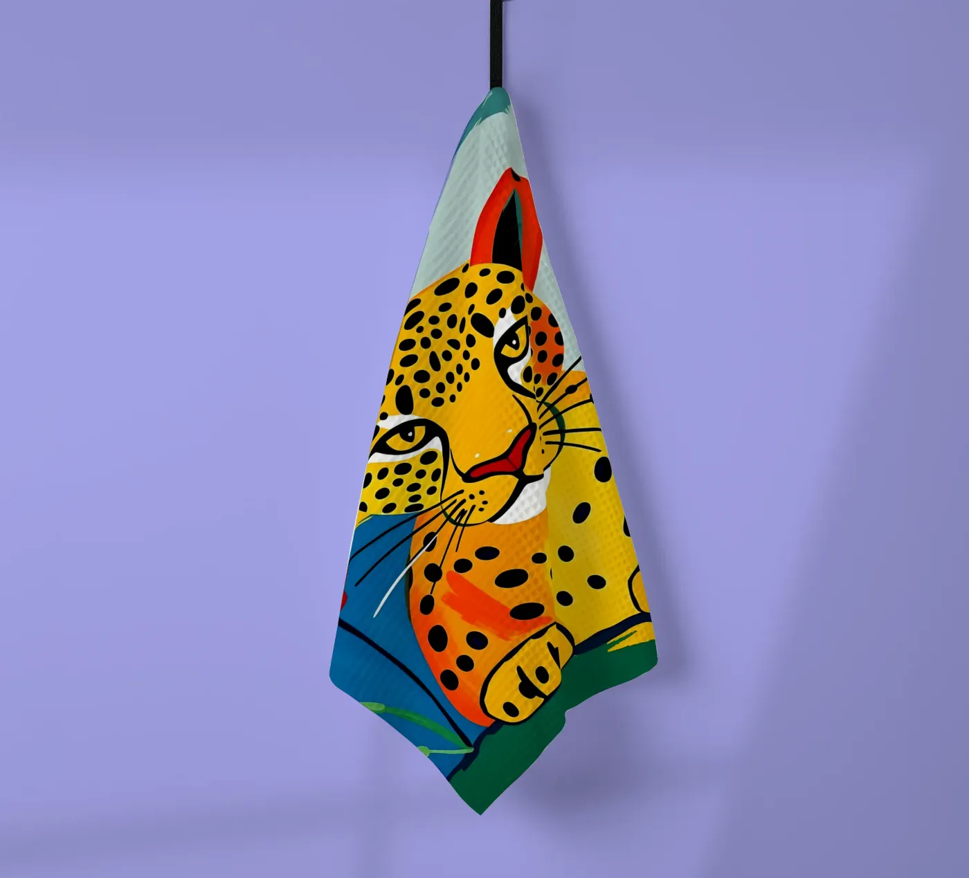 LEOPARD theedoek van ARTOMATIC