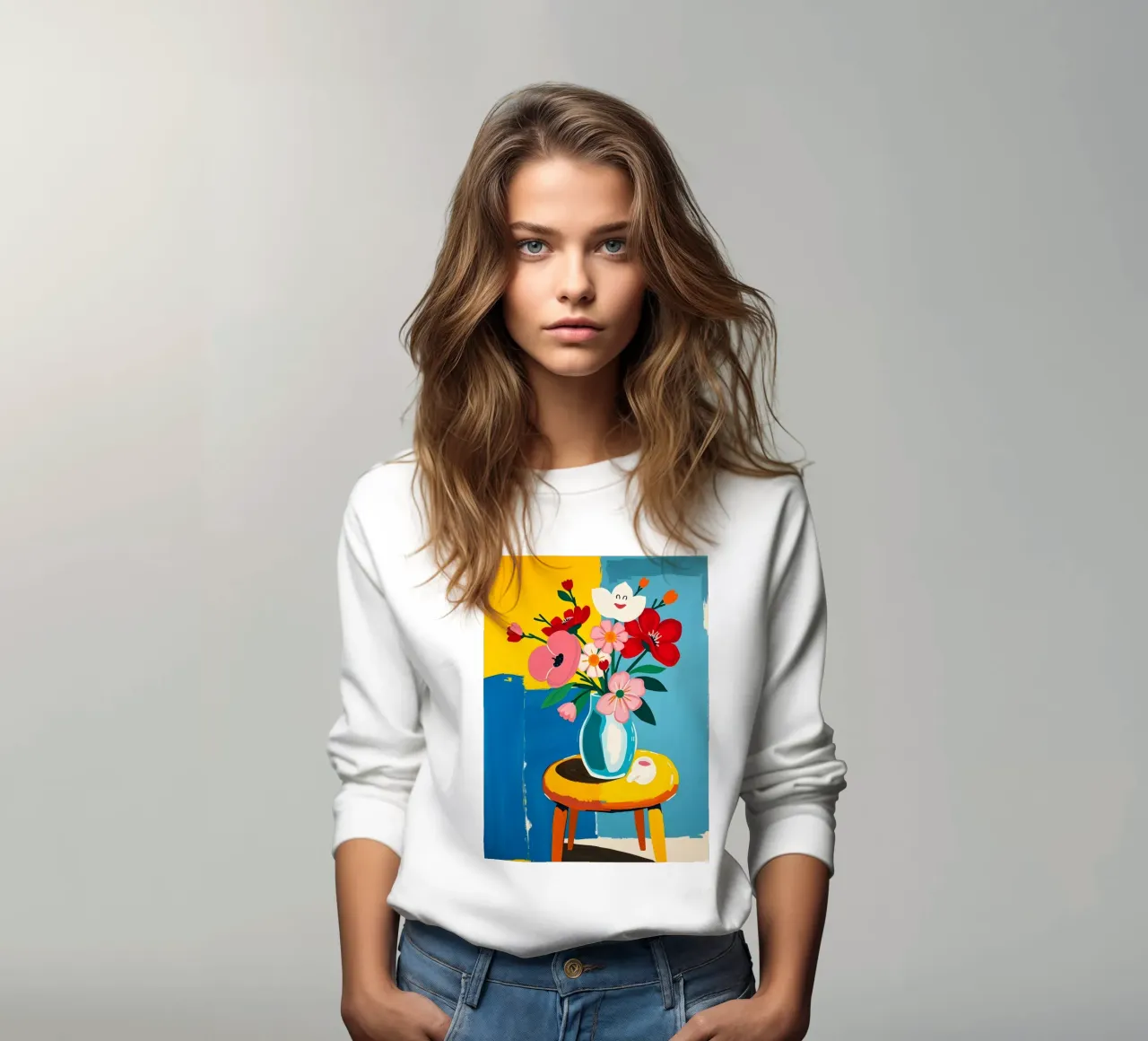 Flores sobre una mesa sudadera de ARTOMATIC