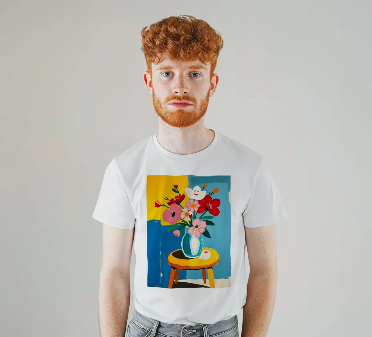 Flowers On A Table t-shirt by ARTOMATIC