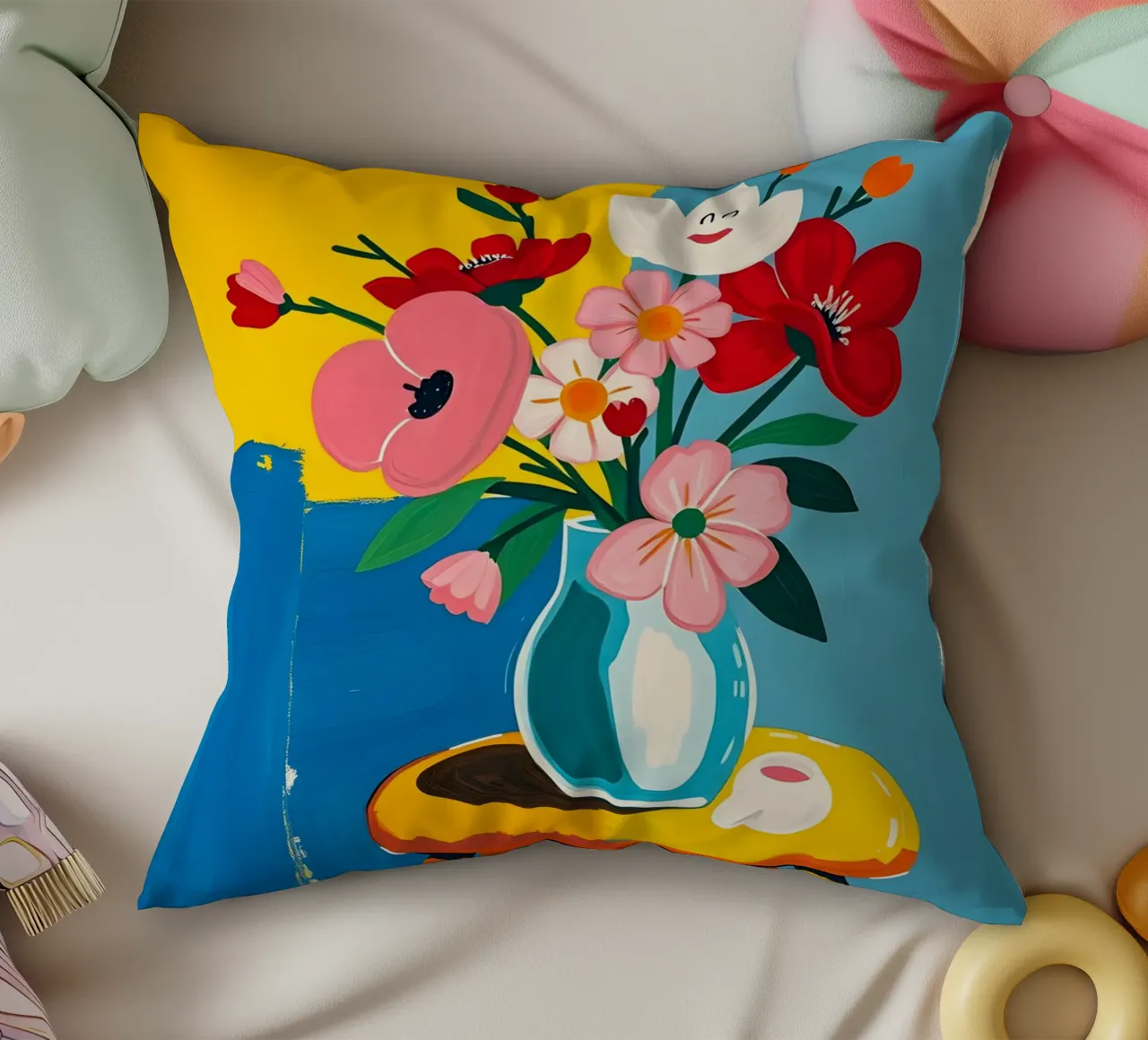 Fiori su un tavolo cuscino da ARTOMATIC