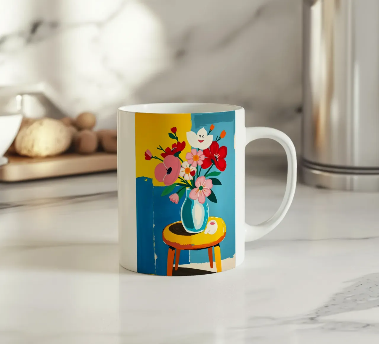 Fiori su un tavolo tazza in ceramica da ARTOMATIC