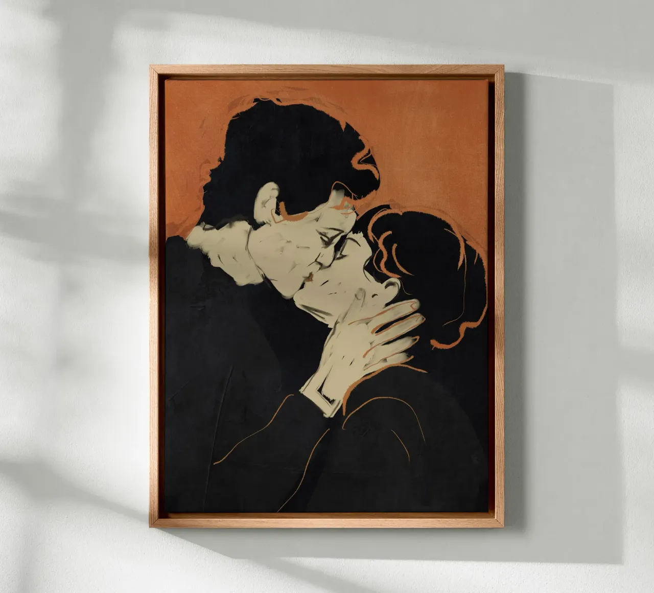 Bacio 8 tela con Cornice a cassetta da ThingDesign