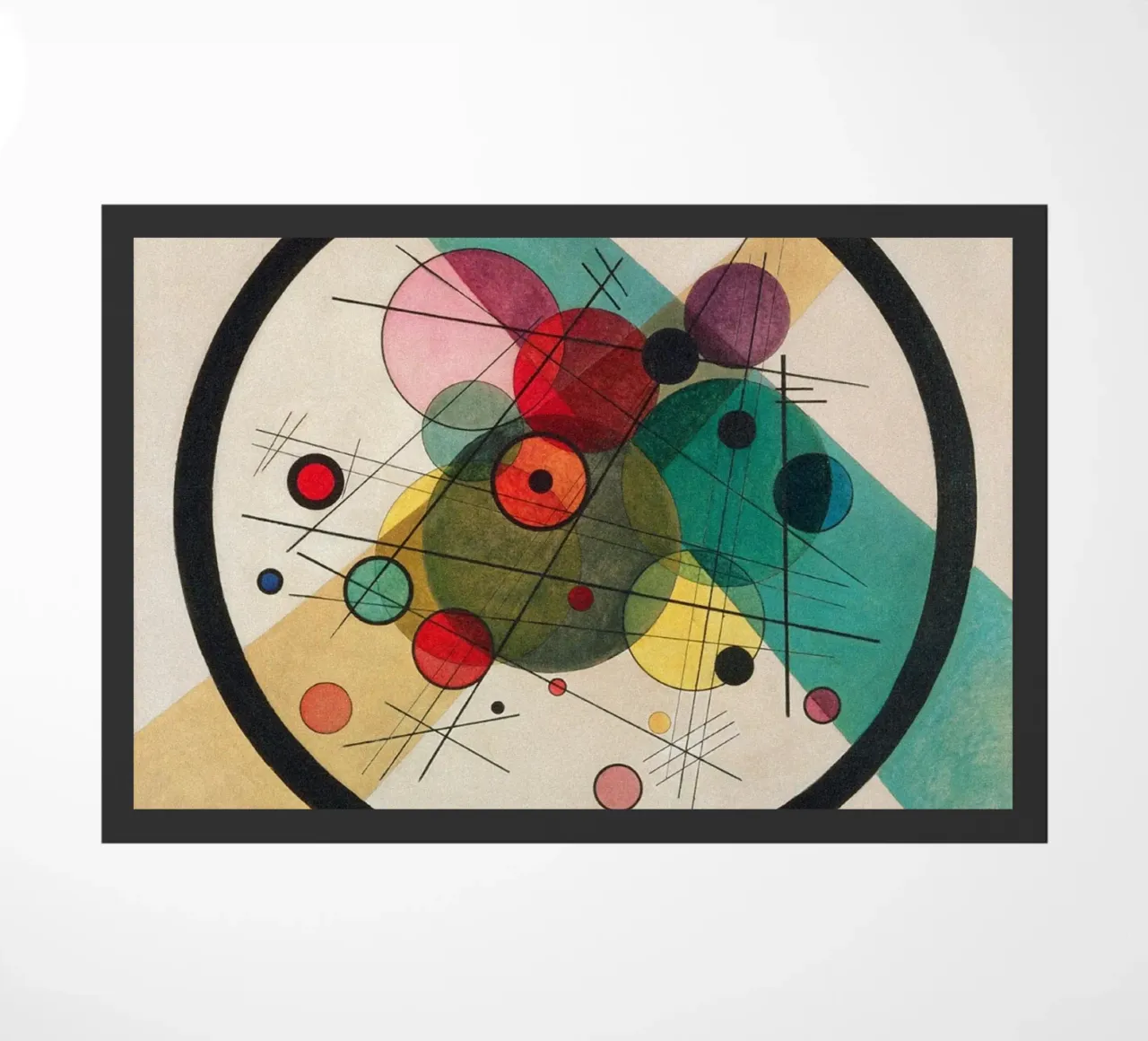 Wassily Kandinsky - Círculos en un círculo felpudo de William Store