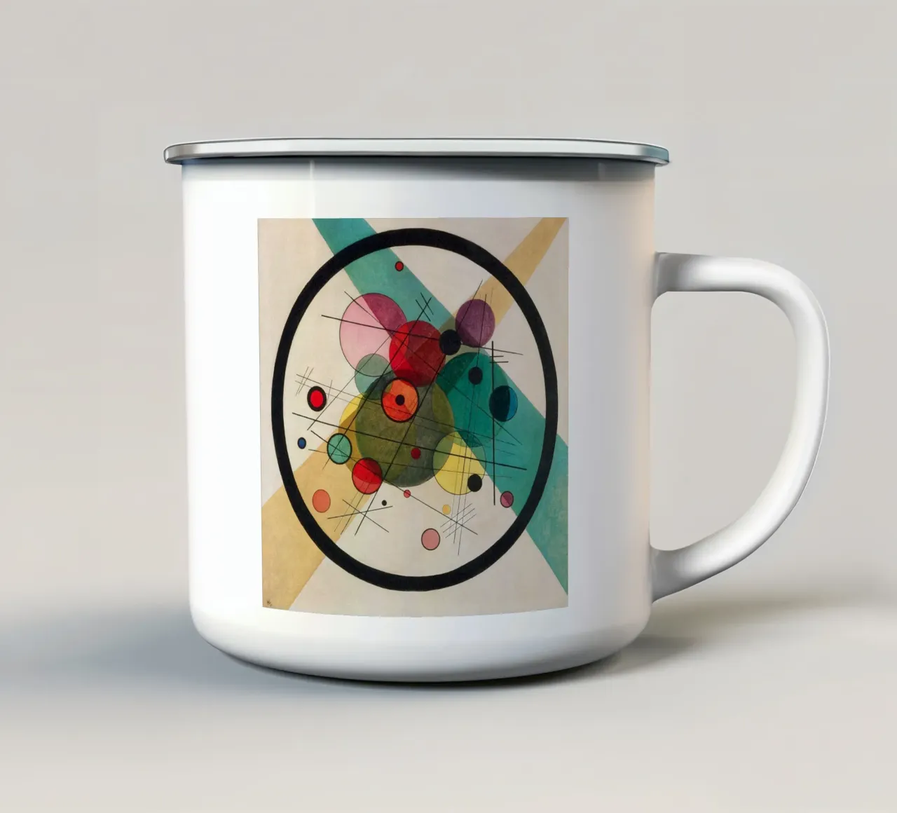 Wassily Kandinsky - Cerchi in cerchio tazza in smalto da William Store