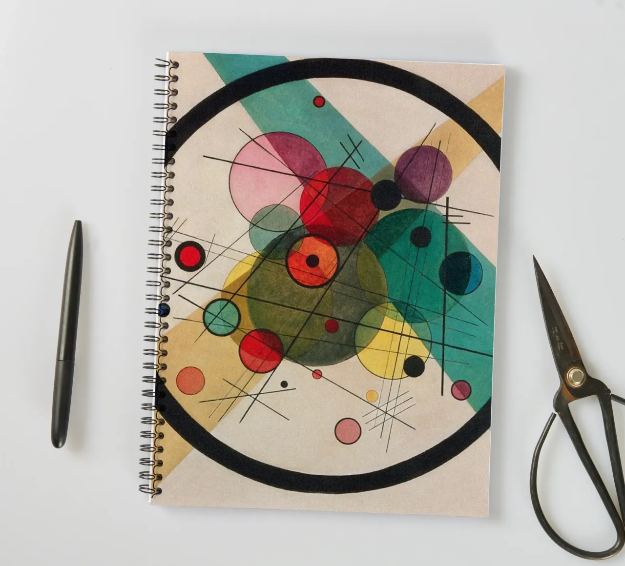 Wassily Kandinsky - Circles in a circle spiral notebook by William Store