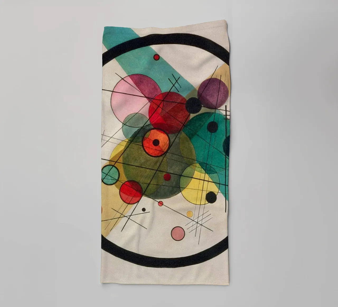 Wassily Kandinsky - Circles in a circle towel by William Store