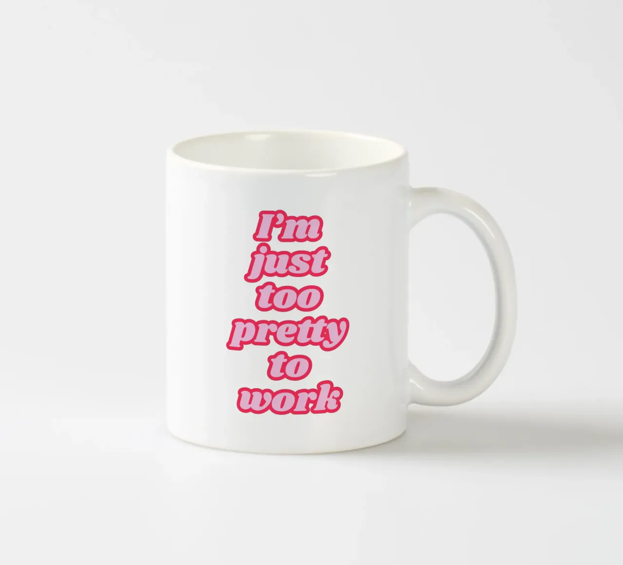 Ich bin einfach zu hübsch, um zu arbeiten Keramik Tasse von Coquette Club