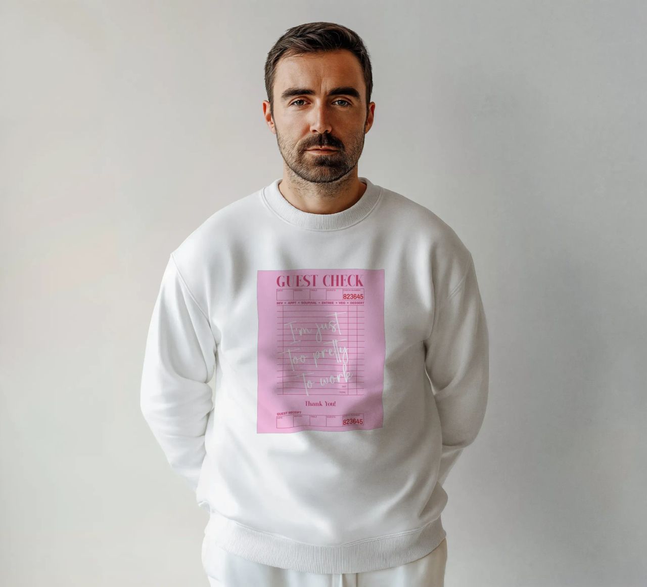 Sono troppo bella per lavorare, manifesto di controllo degli ospiti rosa felpa da Coquette Club
