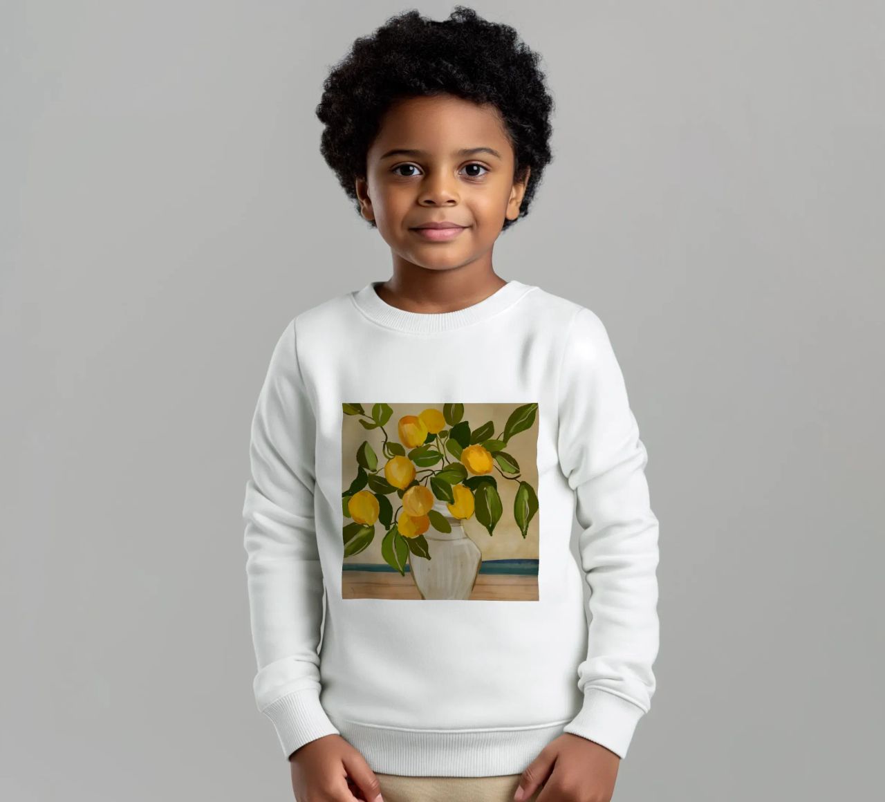 Ramo di limone felpa bambino da ThingDesign
