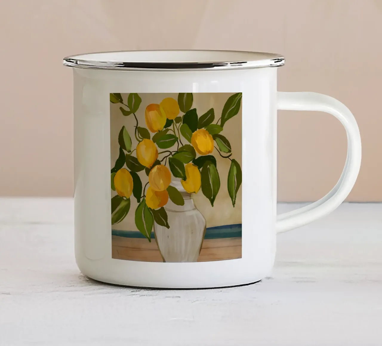 Ramo di limone tazza in smalto da ThingDesign