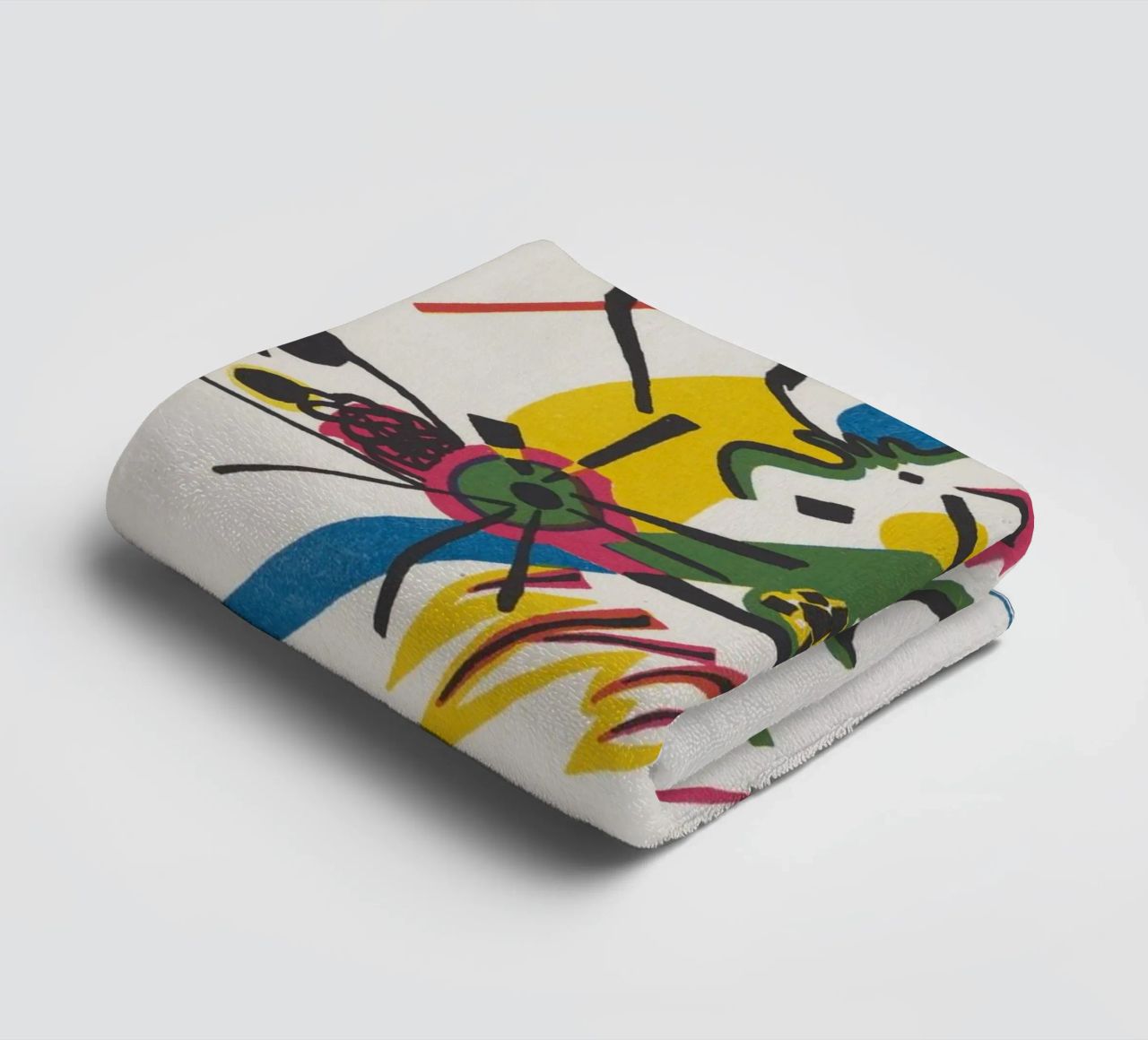 Wassily Kandinsky - Small Worlds I towel by William Store