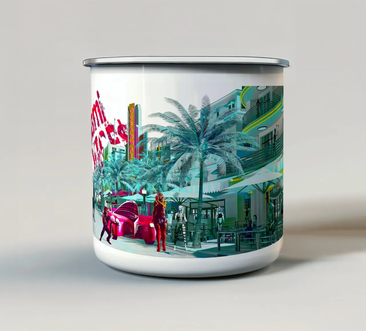Miami Vice$ tazza in smalto da the-witcher