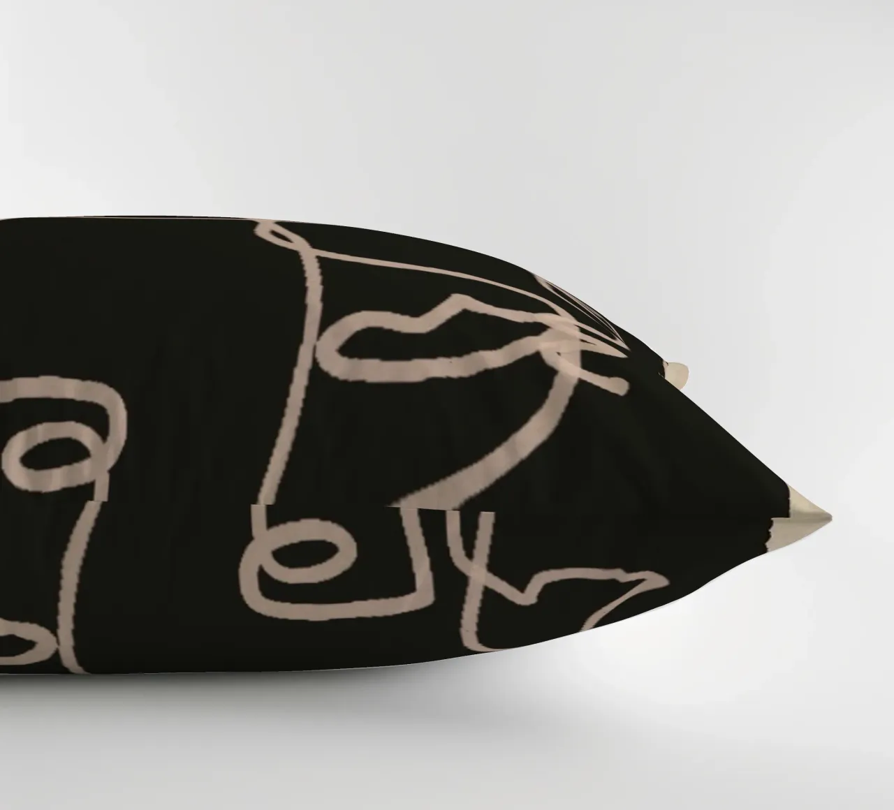 Minimal Abstract Line Art 4 decorative cushion by ThingDesign
