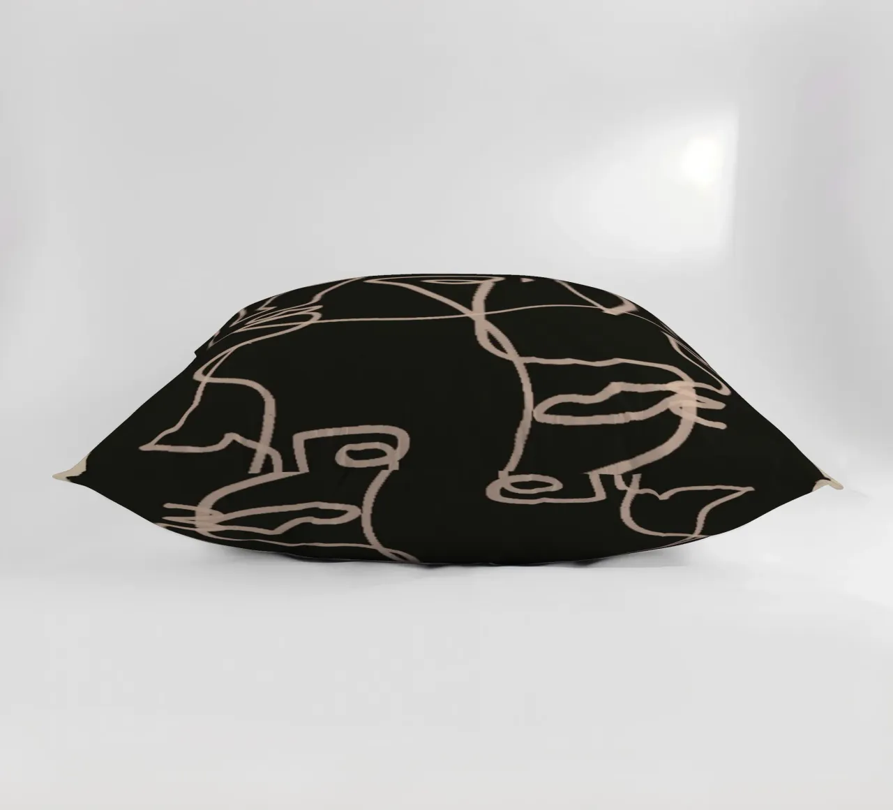 Minimal Abstract Line Art 4 decorative cushion by ThingDesign