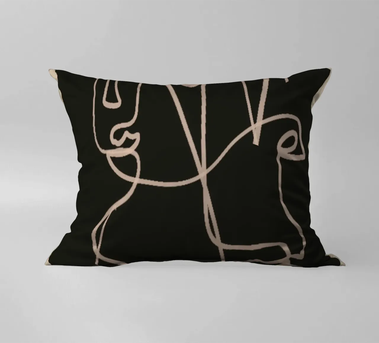 Minimal Abstract Line Art 4 decorative cushion by ThingDesign