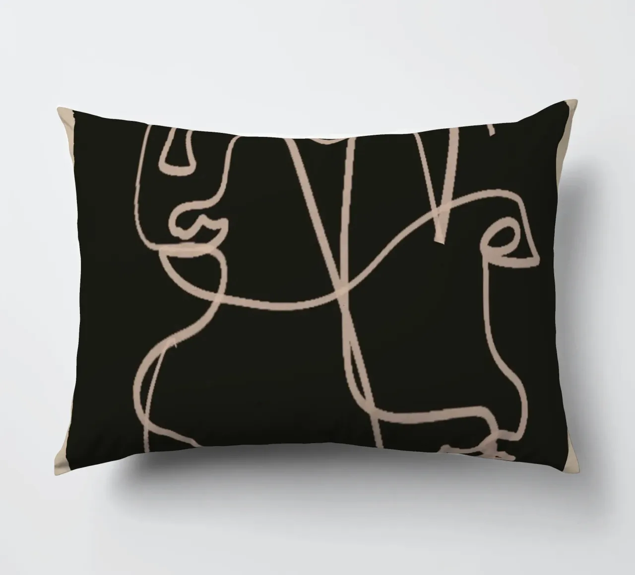 Minimal Abstract Line Art 4 decorative cushion by ThingDesign