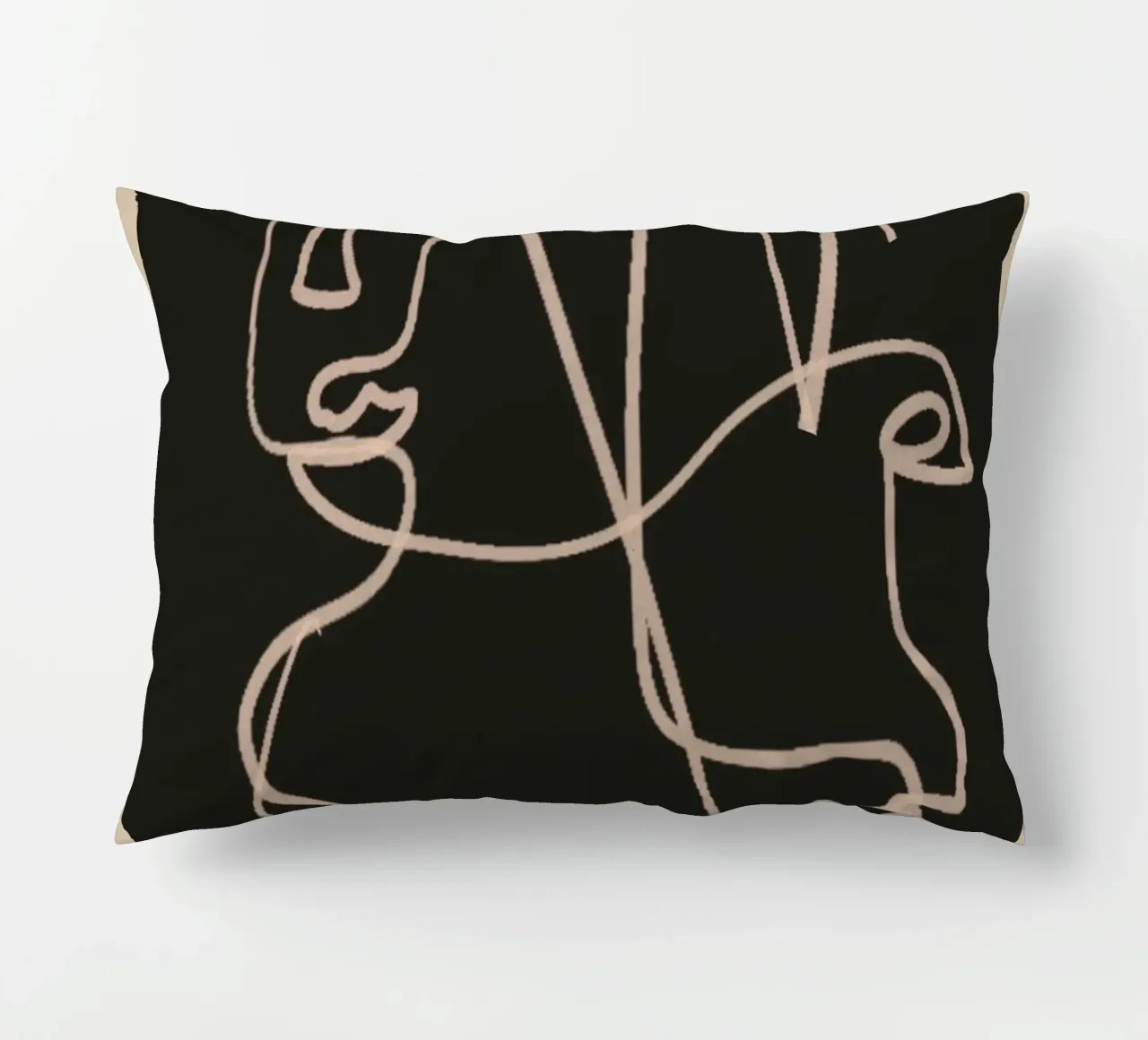 Minimal Abstract Line Art 4 decorative cushion by ThingDesign