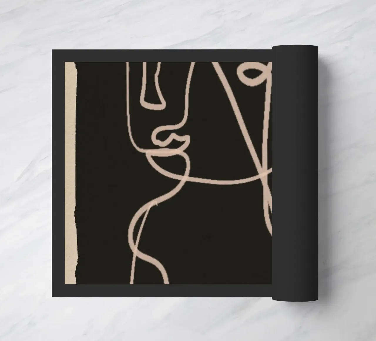 Minimal Abstract Line Art 4 doormat by ThingDesign