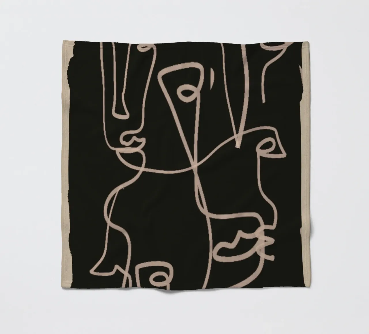 Minimal Abstract Line Art 4 fleece blanket by ThingDesign
