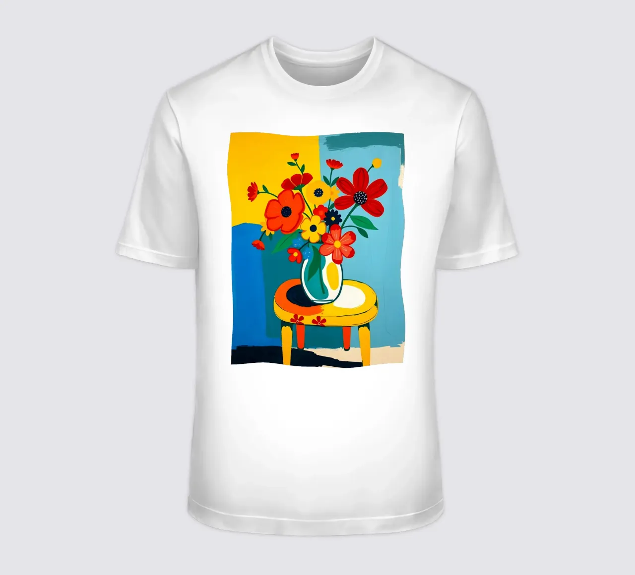 Fiori in una natura morta su un tavolo t-shirt da ARTOMATIC