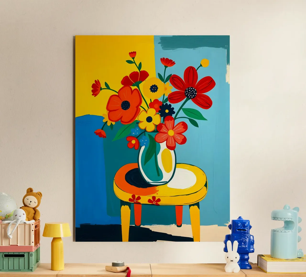 Bloemen Stilleven Op Een Tafel forex-plaat van ARTOMATIC