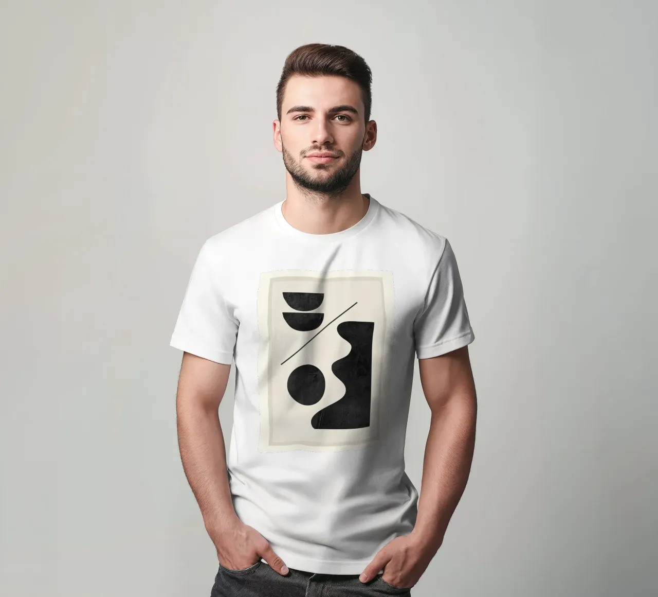 Modern Abstract Minimal Shapes 188 t-shirt by ThingDesign
