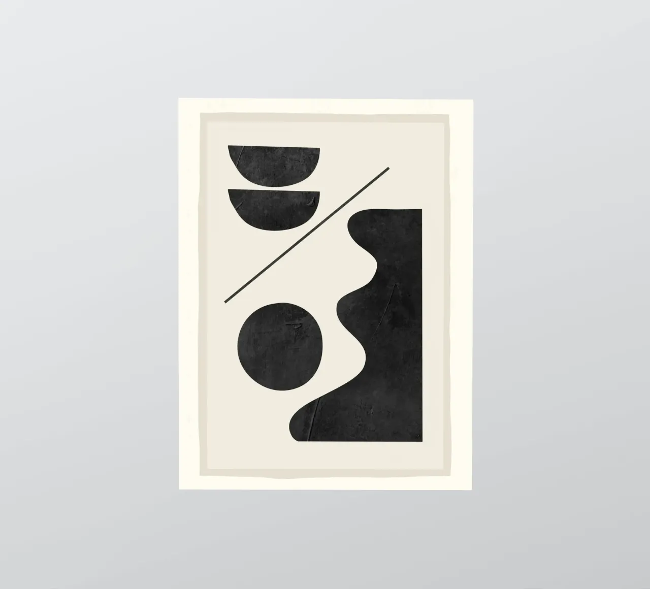 Modern Abstract Minimal Shapes 188 sticker by ThingDesign