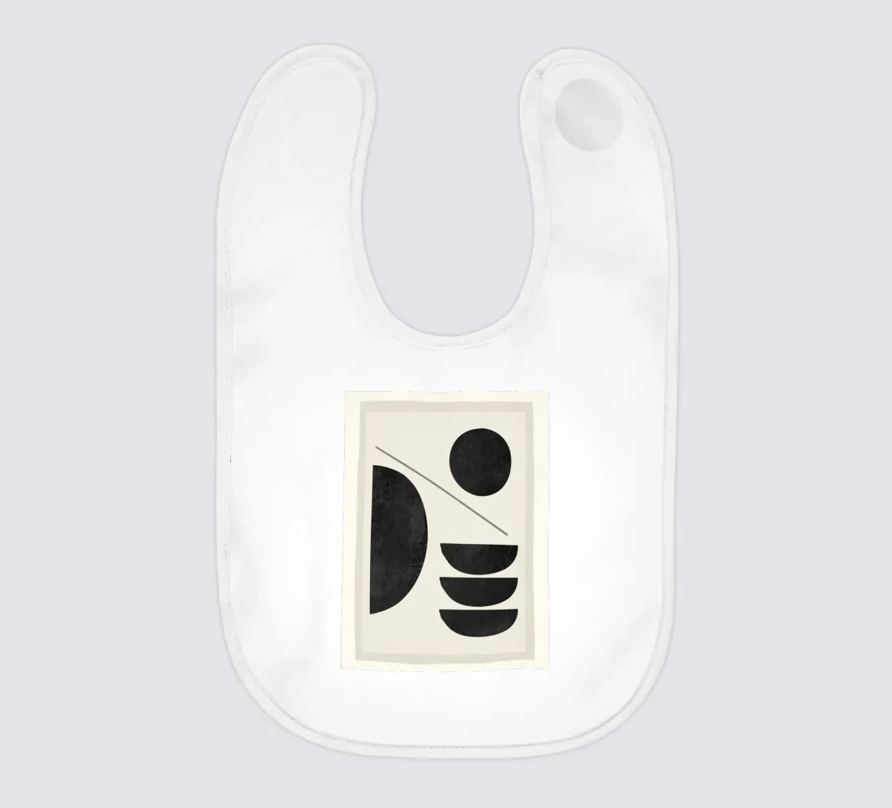 Modern Abstract Minimal Shapes 187 baby bib by ThingDesign