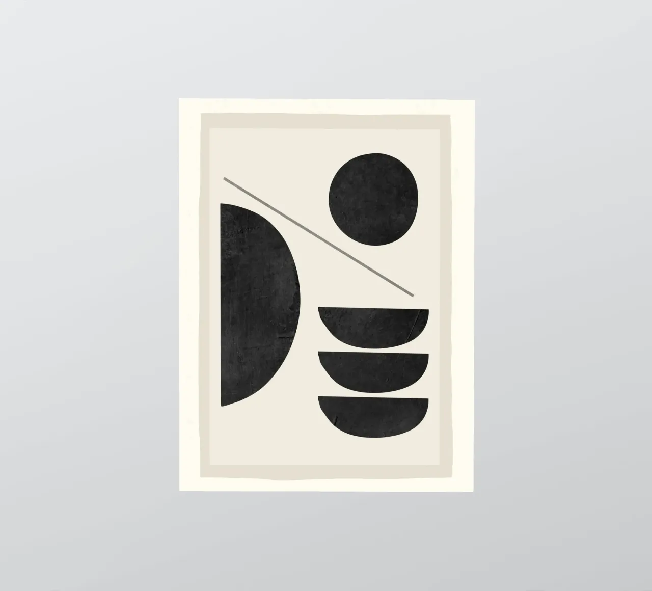 Modern Abstract Minimal Shapes 187 sticker by ThingDesign