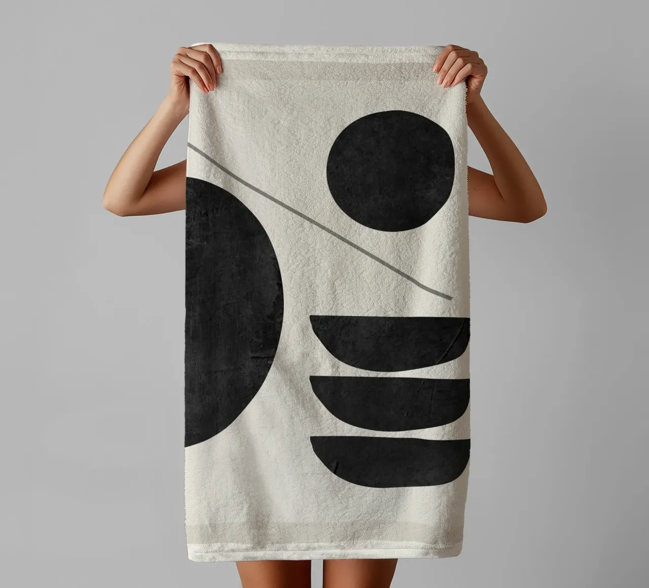 Modern Abstract Minimal Shapes 187 towel by ThingDesign