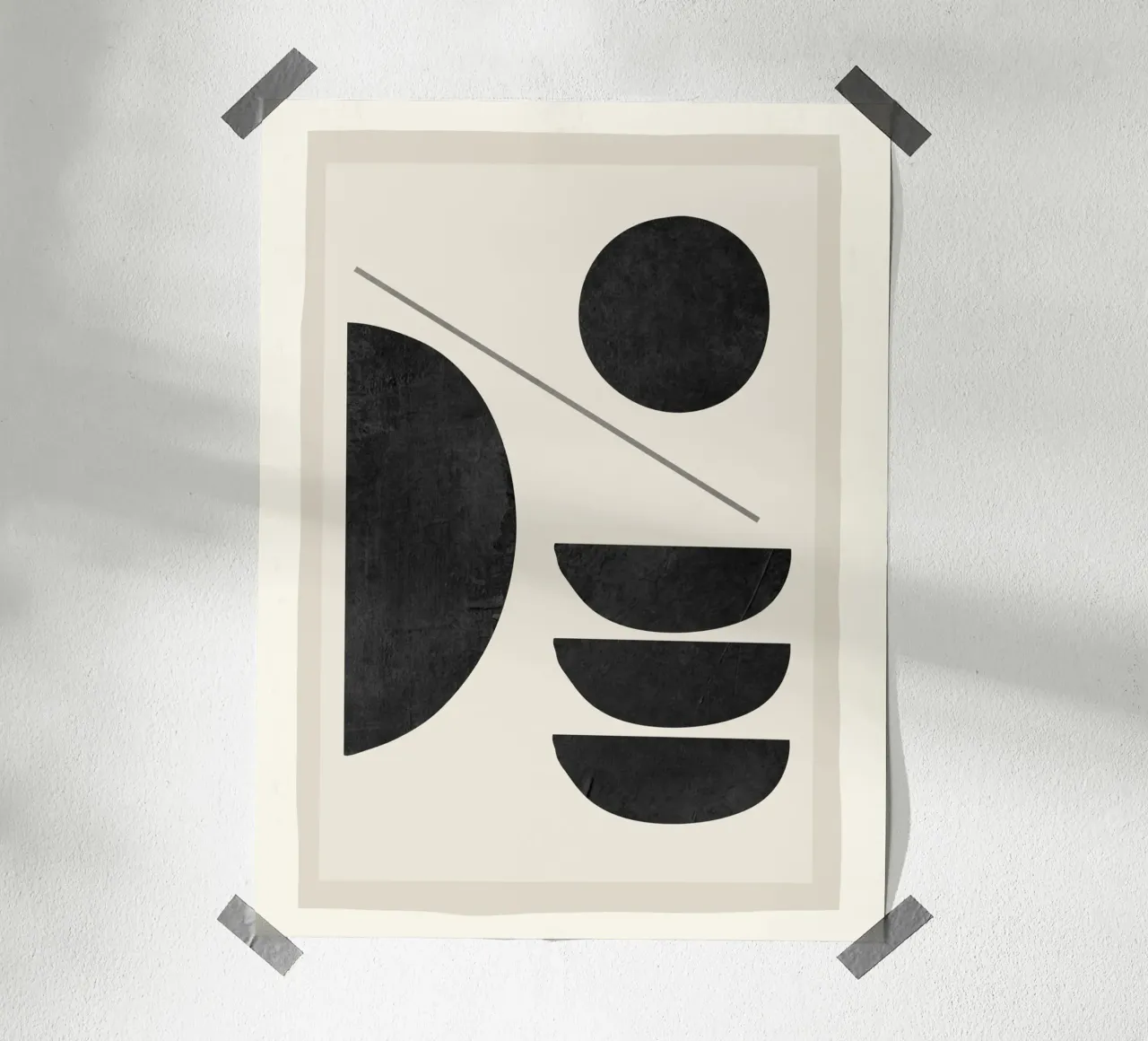 Modern Abstract Minimal Shapes 187 hahnemühle by ThingDesign