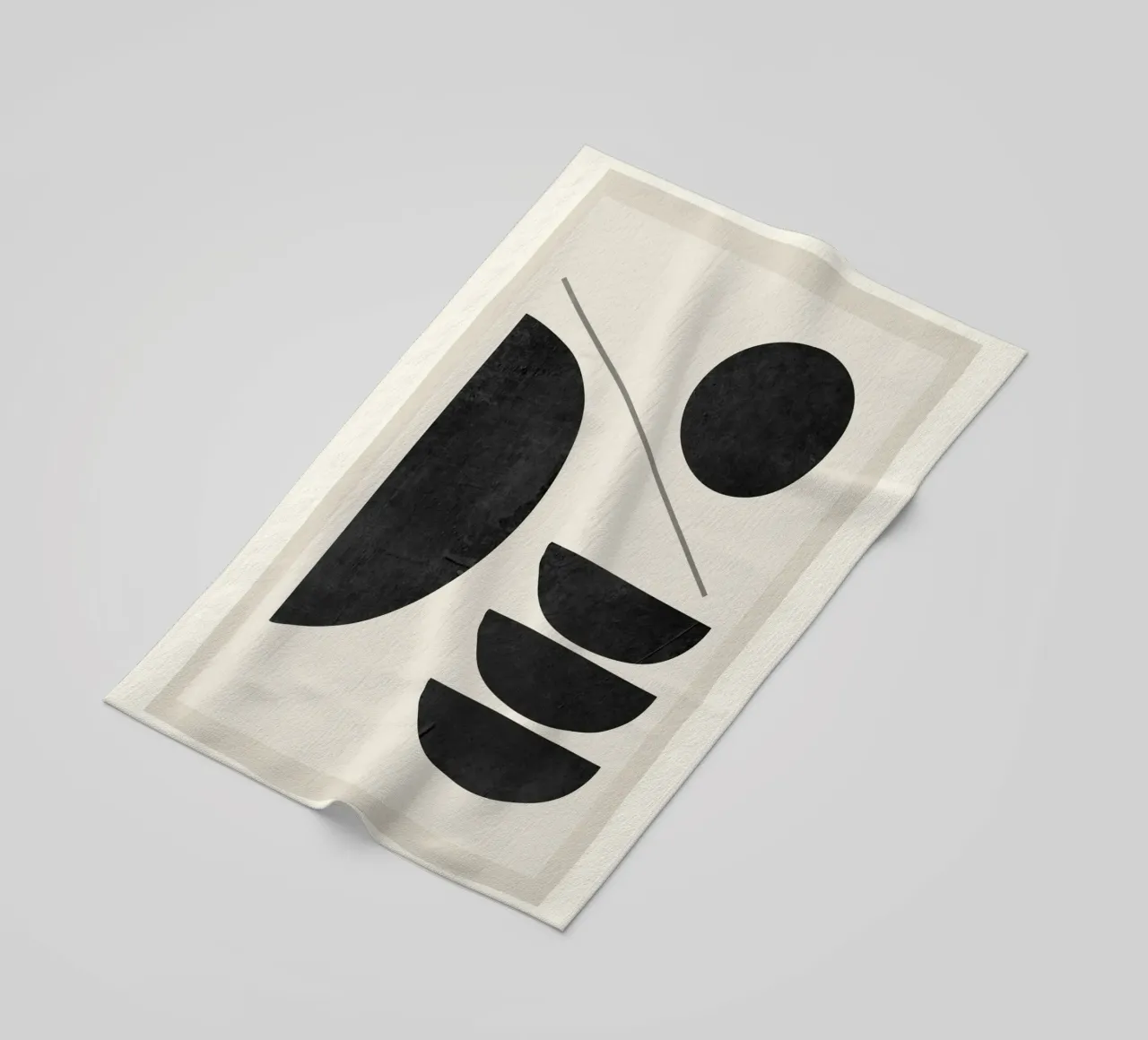 Modern Abstract Minimal Shapes 187 beach towel by ThingDesign