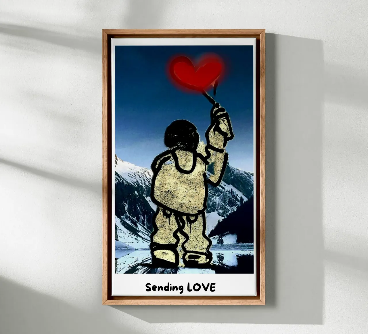 Sending LOVE tela con Cornice a cassetta da Tabea Jule