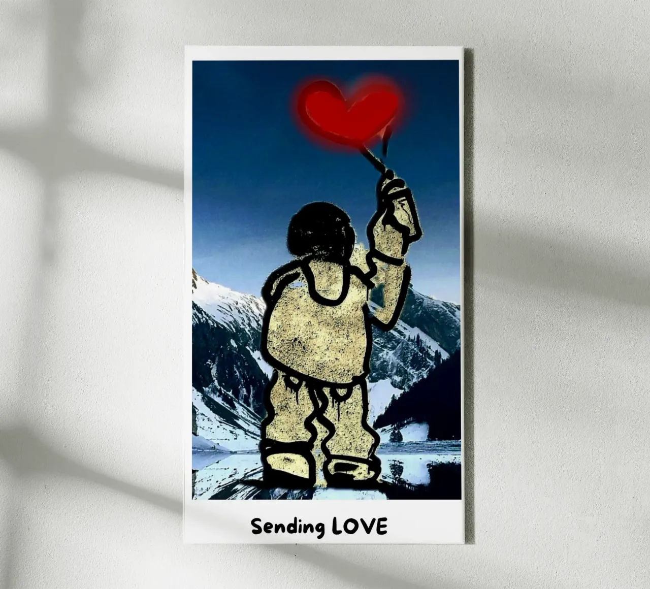 Sending LOVE tela con Cornice a cassetta da Tabea Jule