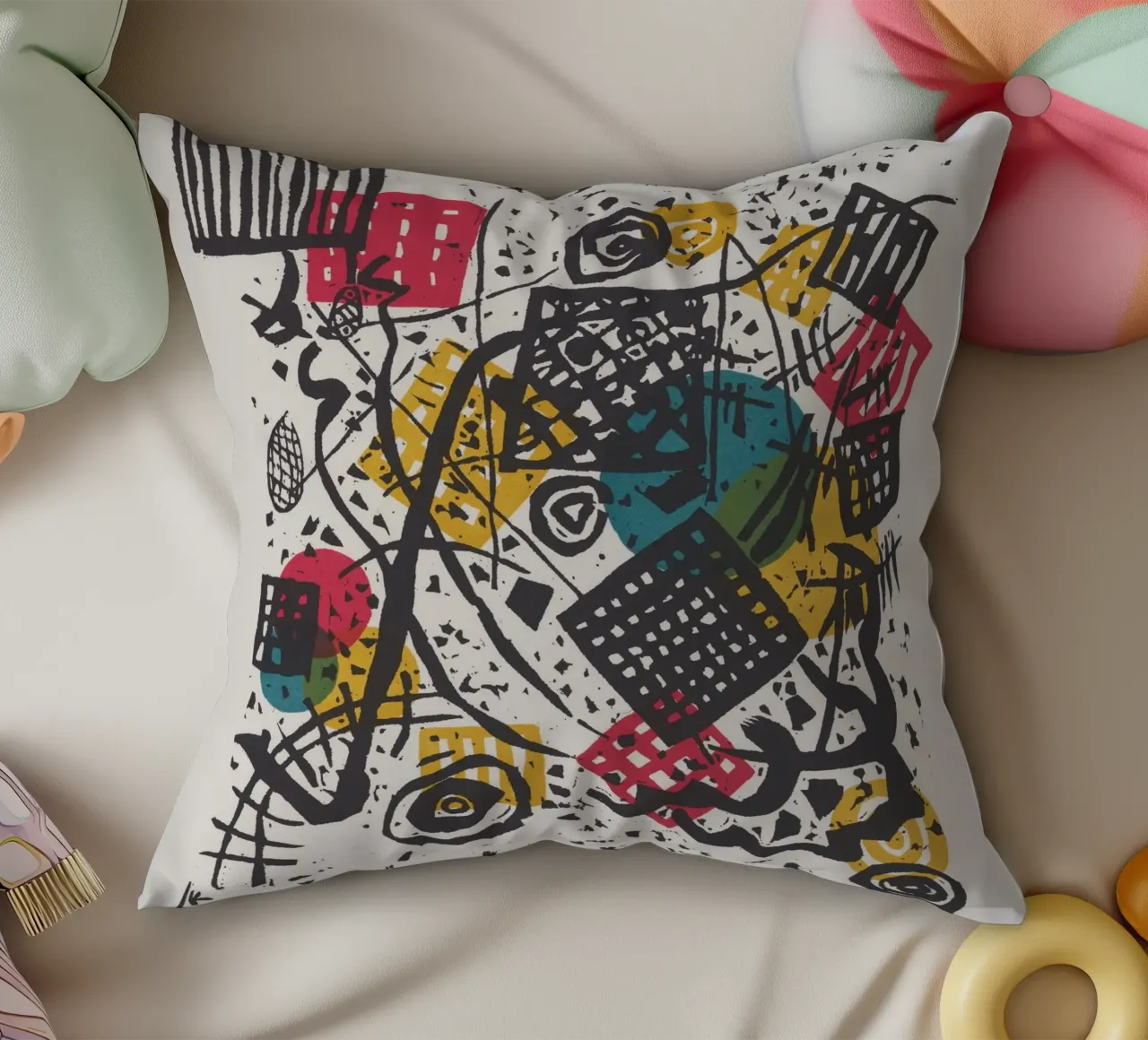 Wassily Kandinsky - Piccoli mondi V cuscino da William Store