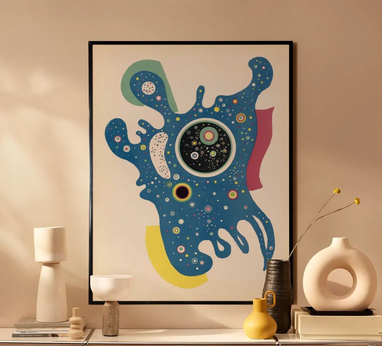 Wassily Kandinsky - Stelle poster con telaio in legno da William Store