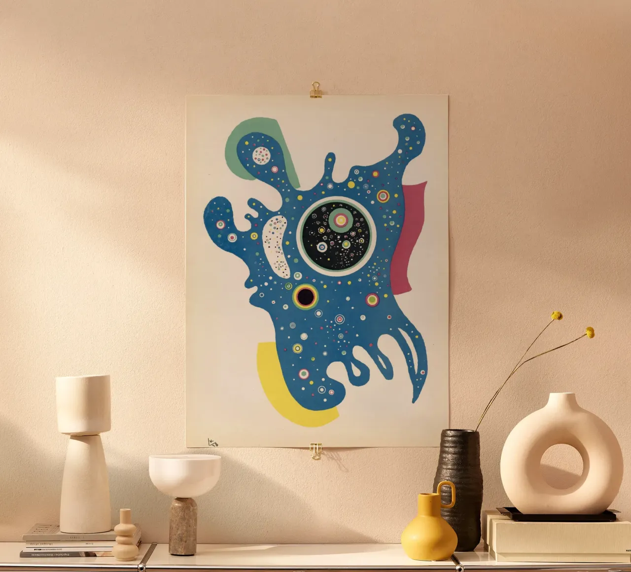 Wassily Kandinsky - Stelle poster con telaio in legno da William Store
