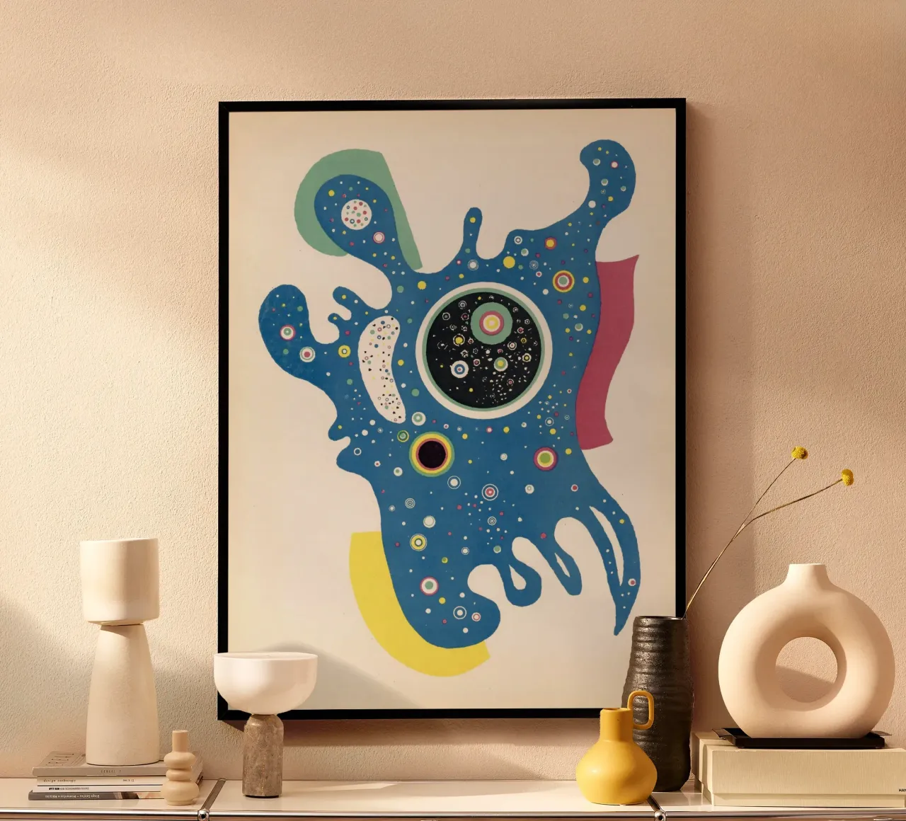 Wassily Kandinsky - Stelle poster con telaio in legno da William Store