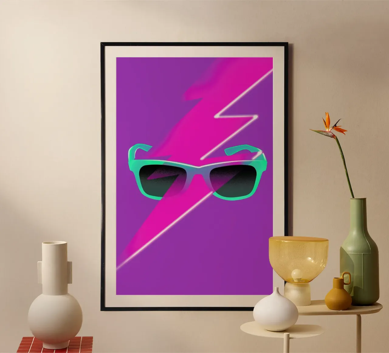 Great Eighties II poster con telaio in plastica da Róbert Farkas