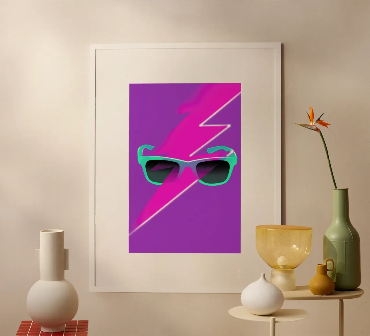 Great Eighties II poster con telaio in plastica da Róbert Farkas