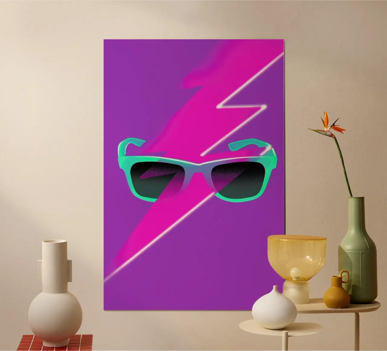 Great Eighties II poster con telaio in plastica da Róbert Farkas
