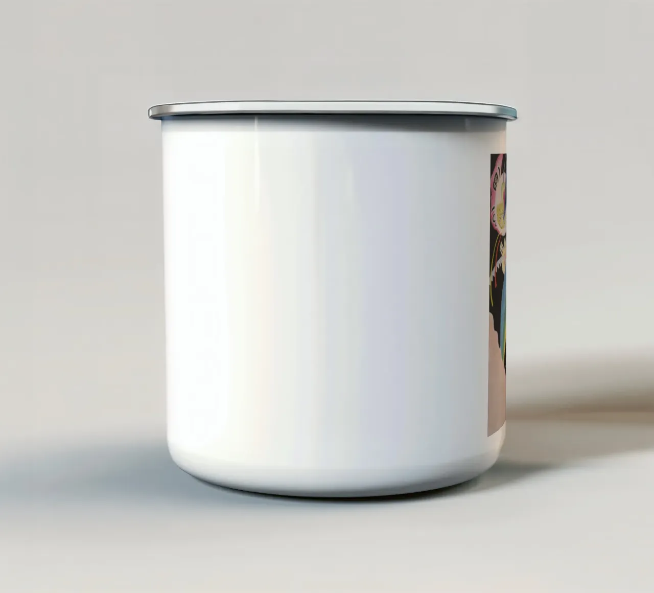 Wassily Kandinsky - Cerchi sul nero tazza in smalto da William Store