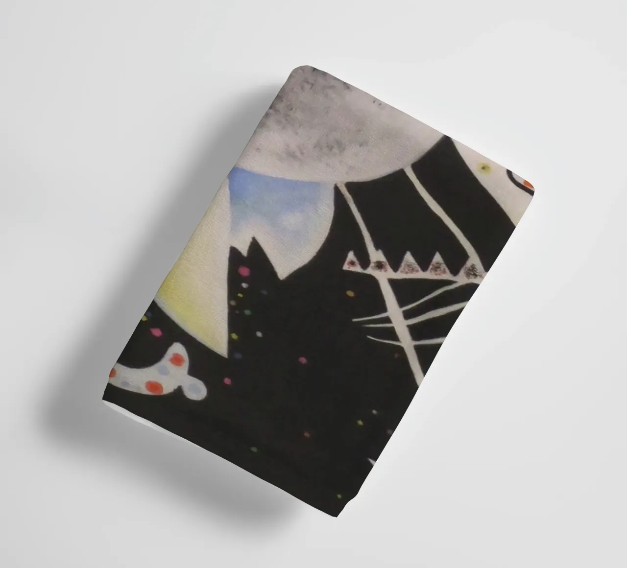 Wassily Kandinsky - Cerchi sul nero asciugamano da bagno da William Store
