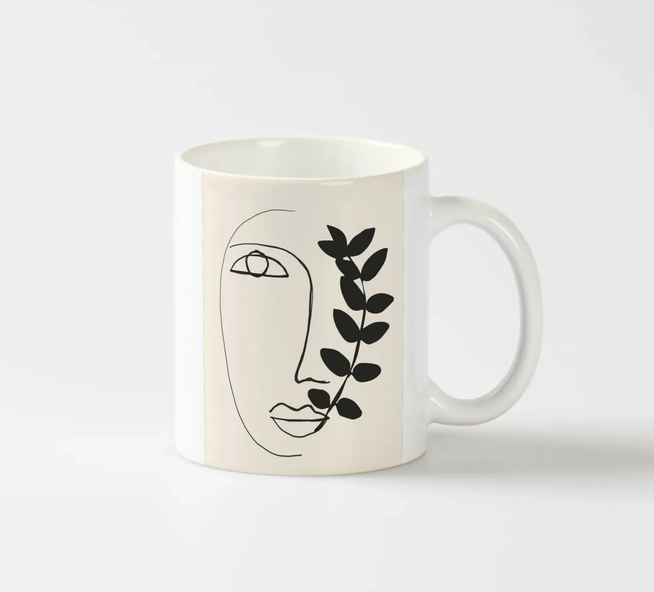 Volto astratto 3 tazza in ceramica da ThingDesign