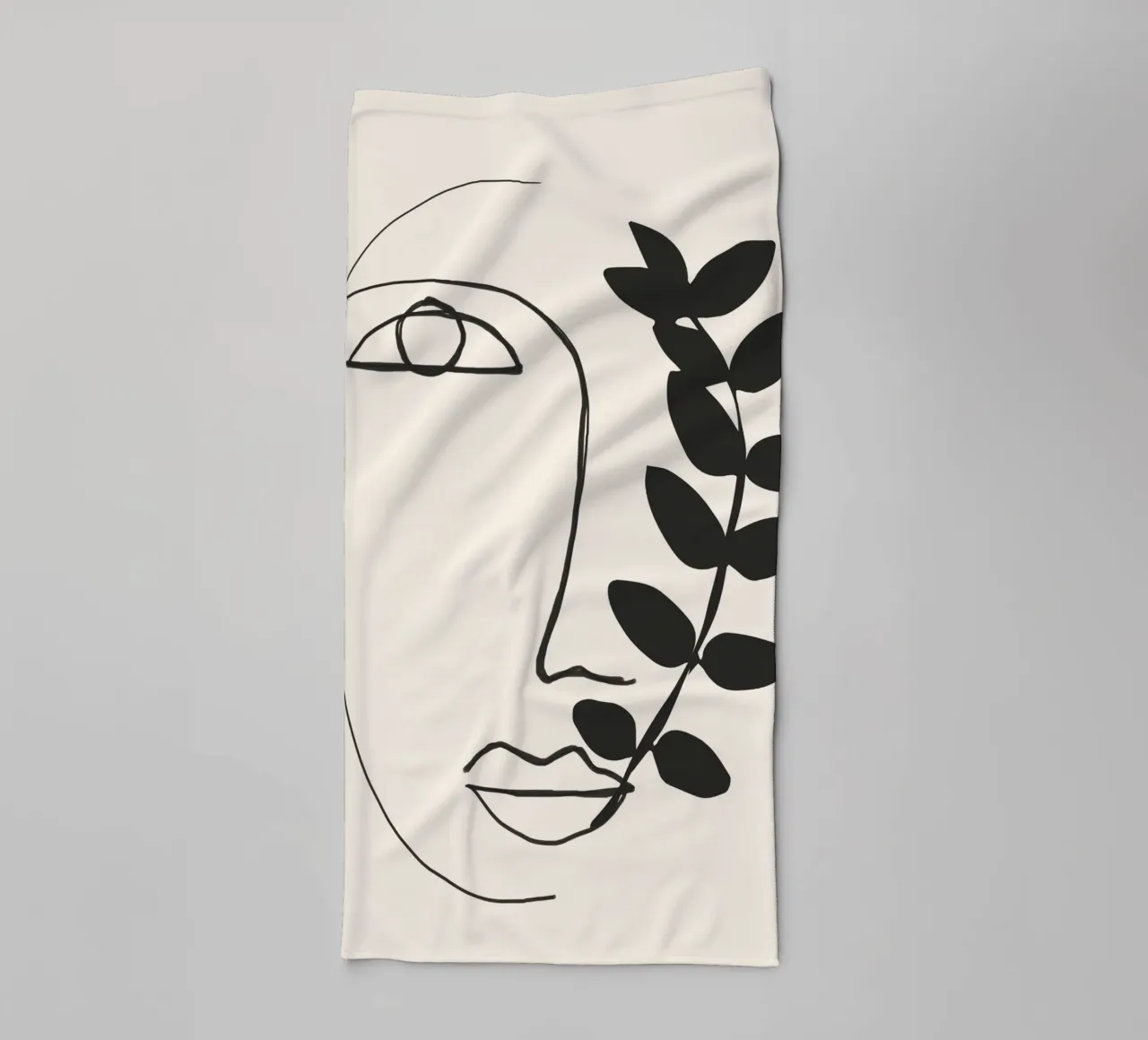 Abstract Face 3 towel by ThingDesign