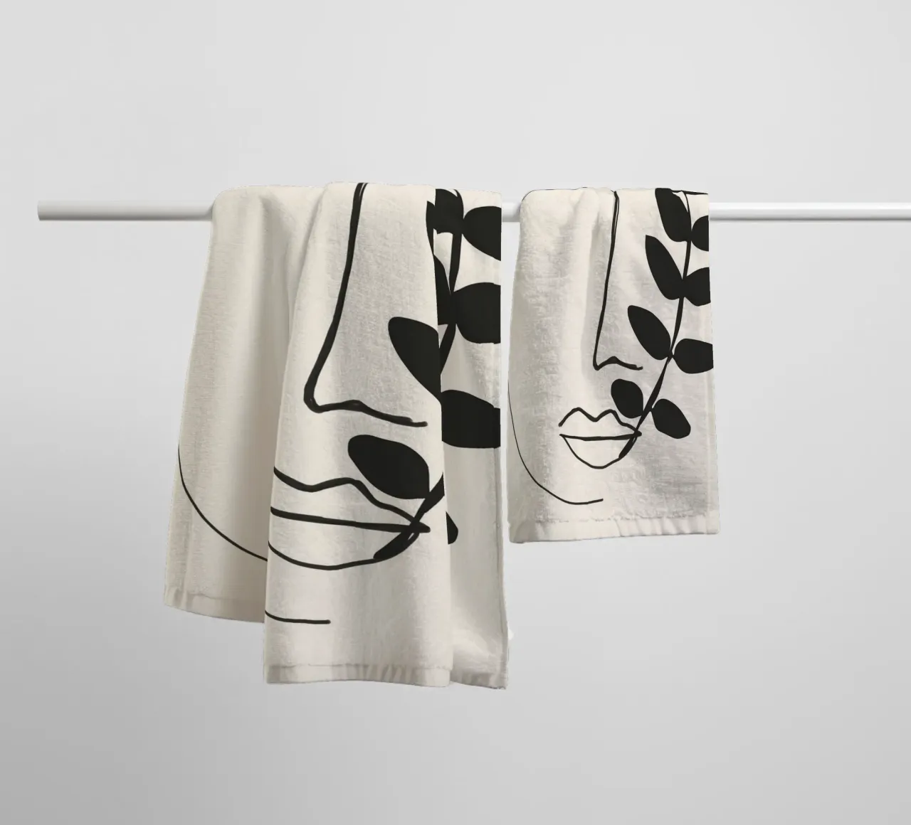 Abstract Face 3 towel by ThingDesign