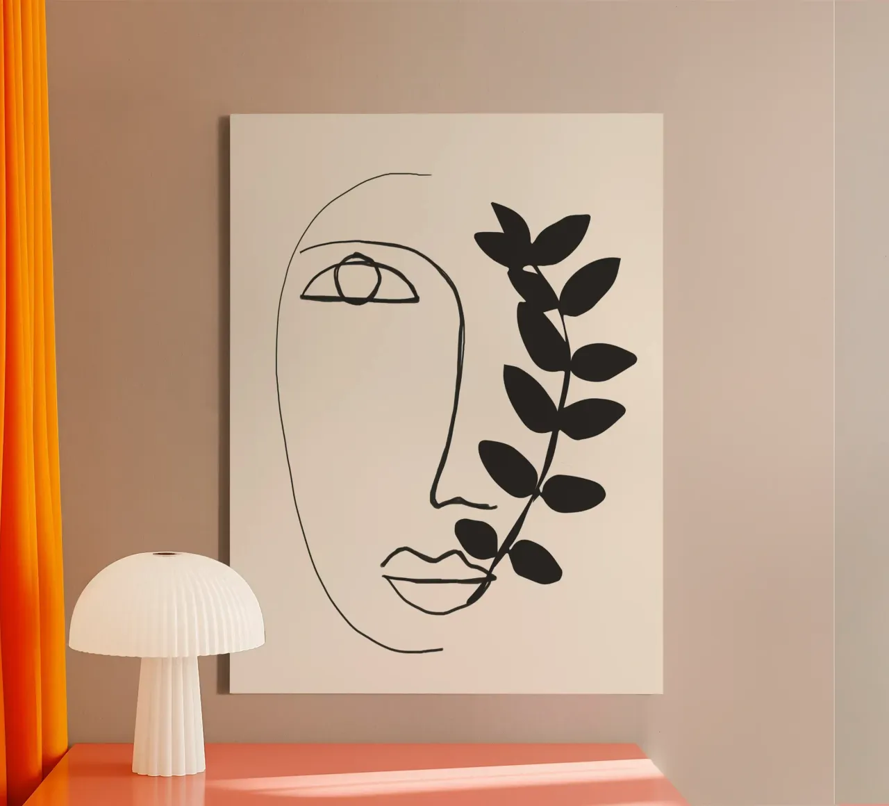 Abstract Face 3 canvas by ThingDesign